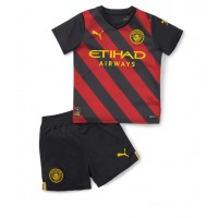 Manchester City Fotballklær Bortedraktsett Barn 2022-23 Kortermet (+ korte bukser)